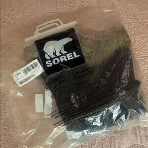 Sorel Black and Brown Fur Boots Inserts/ liners